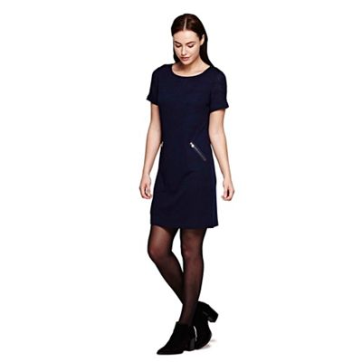 Yumi Blue Short Sleeved Knit Dress